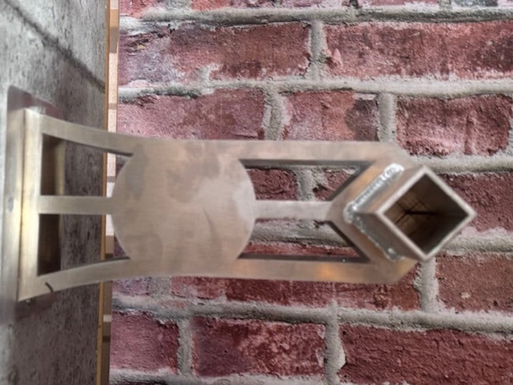 Interior side view of the wall-mount bracket.